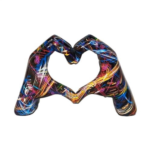 Hände, Liebesgeste – Herz-Hände-Skulptur, bunte Graffiti-Liebesgestee, Ornament, bunte Malerei, Herz-Handskulpturen, Liebesgestee, Pop-Art-Figuren, Hochzeits-Tischregal, Heimdekoration Hände, Liebesgeste – Herz-Hände-Skulptur, bunte Graffiti-Liebesgestee, Ornament, bunte Malerei, Herz-Handskulpturen, Liebesgestee, Pop-Art-Figuren, Hochzeits-Tischregal, Heimdekoration von Generisch