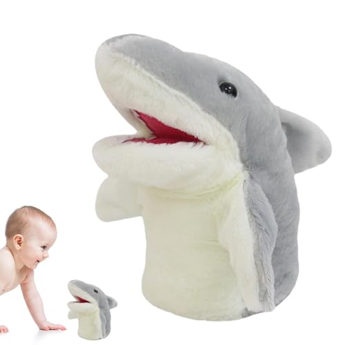 Hai-Handspielzeug,Hai-Stofftier-Handpuppe, Hai-Fingerpuppen, Tierhai Kinderspielzeug, Kuscheltiere Handpuppe, Tierhandschuhspielzeug für Stuhl, Sofa von Generisch