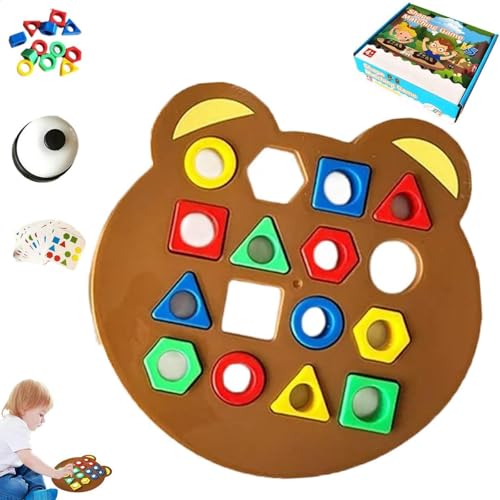 Hailoyearn Form-Zuordnungsspiel, geometrisches Form-Schnellzuordnungsspiel, Farbsortierspielzeug, sensorisches Spielzeug, Geschenk für Jungen und Mädchen (1pcs) von Generisch
