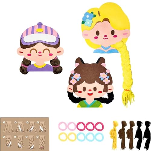 Hairstyle Craft Kit, Portable Teaching Materials Package, Kids Princess Craft, Braiding for Girls, Travel Activity, Hair Salon Art, Fun Kids Crafting Set for Hairstyling Hairstyle Craft Kit, Portable Teaching Materials Package, Kids Princess Craft, Braiding for Girls, Travel Activity, Hair Salon Art, Fun Kids Crafting Set for Hairstyling von Generisch