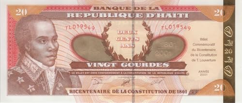 Haiti Pick-Nr: 271 bankfrisch (I) 2001 20 Gourdes Gedenkbanknote (Banknoten für Sammler) von Generisch