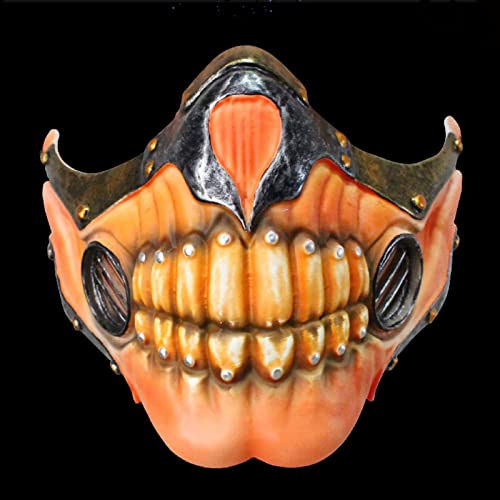 Halbgesichtsmaske aus Kunstharz, Totenkopf-Maske, Halloween, Tanzparty, Kostüm, Cosplay, Maske, Requisite Halbgesichtsmaske aus Kunstharz, Totenkopf-Maske, Halloween, Tanzparty, Kostüm, Cosplay, Maske, Requisite von Generisch