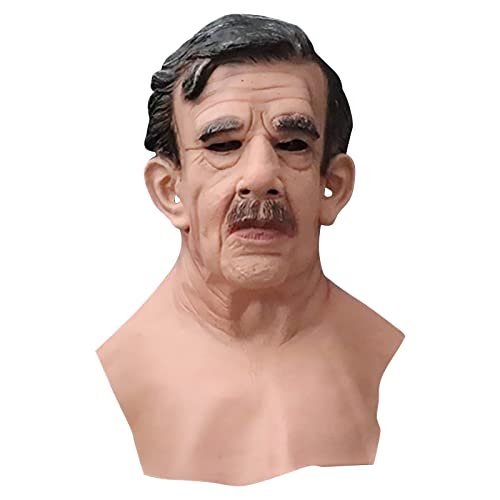 Halloween Alter Mann_Masken, Realistische Halloween Menschlichen Kopfbedeckung, Halloween Maske Gesichtsbedeckung für Karneval Halloween Maskerade-Party Halloween Alter Mann_Masken, Realistische Halloween Menschlichen Kopfbedeckung, Halloween Maske Gesichtsbedeckung für Karneval Halloween Maskerade-Party von Generisch