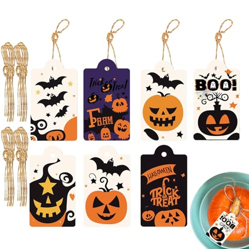 Halloween Anhänger für Überraschungstüten - Festival Party Gastgeschenk Etikett | Hängbare Deko Anhänger Für Keksdosen Weinflaschen Party Planung Veranstaltungsorganisation von Generisch