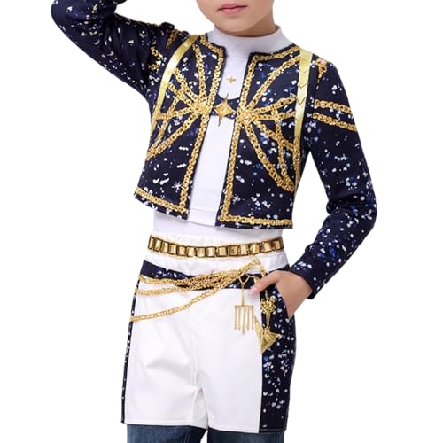 Halloween Anime Charakter Kostüme, De-mon Hunters Cosplay Kostüm Jacke Top Und Hosen, Dress-up Bühnen Outfit Für Kinder Show Drama School Performance von Generisch