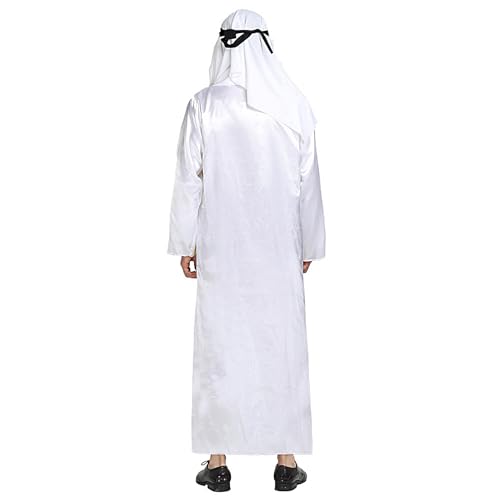 Halloween Arabische Prinzkostüm - Männer Halloween Arabische Prinzkostüm Set | Klassische Geeignete Leichte, Komfortable Fit-Kleidungs-Outfit Mit Kopfverpackung Für Erwachsene Teenager Studente von Generisch