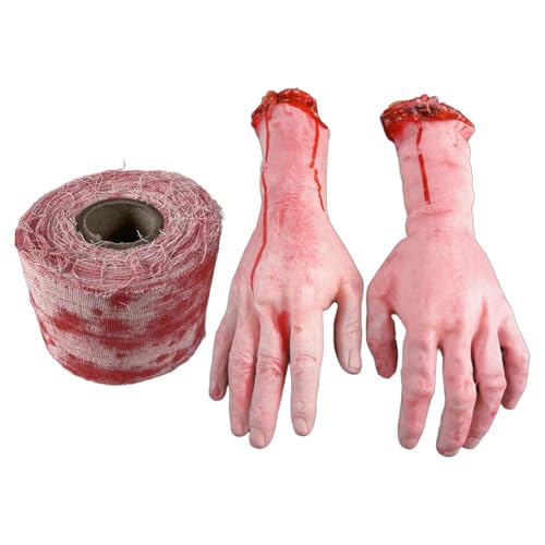 Halloween Blutige Gaze - Kostüm Zubehör Streich Requisiten Chilling Wrap Gaze Halloween für Kostümpartys Halloween Partys Lustige Partys Vampir Make-up von Generisch