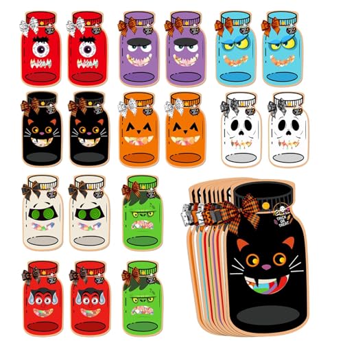 Halloween Candy Bags - 18pcs Festliche Goodie -Biags | HAILWOWEEN Papiertüte | Nicht Gewebte Eimer-Party-Dekoration Für Trick-or-Saures, Parrty-Gefälligkeiten, Urlaubsveranstaltungen Und Gruselige Ges von Generisch