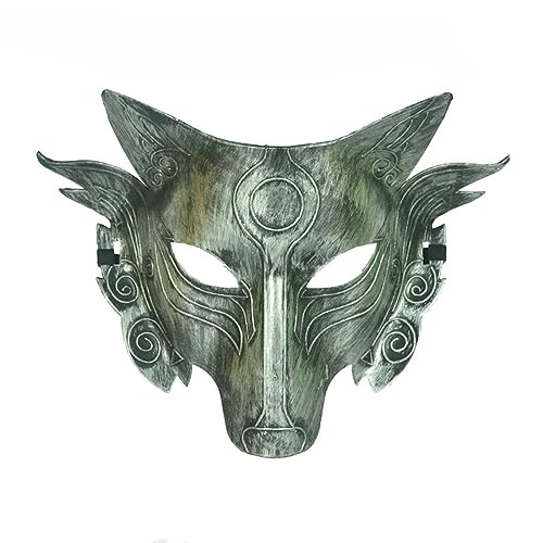 Halloween Cosplay Maske Horror Tier Böser Wolf Teufel Böser Wolf Cosplay Maske Kopfbedeckung Erwachsene Maske Horror Kopfbedeckung für Halloween Karneval Kostüm Party Requisiten von Generisch