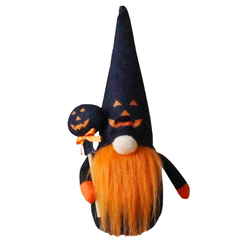 Halloween Dekoration Puppe Kürbis Puppe Ornamente Halloween GNOME Halloween Ornamente Halloween Dekoration Baby-Puppe (Black, One Size) von Generisch