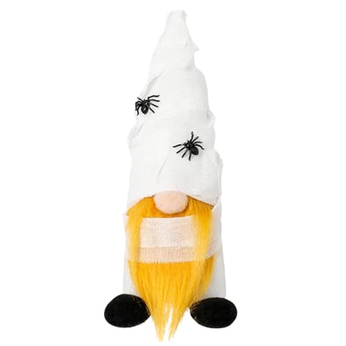 Halloween-Dekorationen, Wichtel für den Innenbereich, schwedische gesichtslose Hexenzwerge, Wichtel aus Plüsch, Wichtel-Dekor, gestuftes Tablett-Dekor, Halloween-Dekorationen, (White, 23x9x10cm) von Generisch