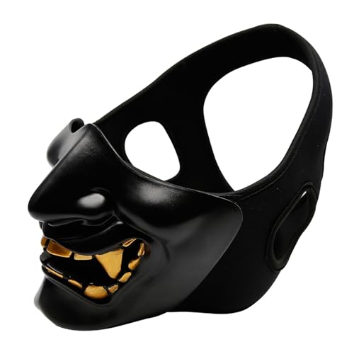 Halloween Face Cover, halb gruselige Kopfbedeckung für Horror Rollenspiel, Kostümverbesserung mit atmungsaktiver Passform, böse Maske für Spukhaus, Theater, Partygebrauch, individuell gepackt, Erwachs Halloween Face Cover, halb gruselige Kopfbedeckung für Horror Rollenspiel, Kostümverbesserung mit atmungsaktiver Passform, böse Maske für Spukhaus, Theater, Partygebrauch, individuell gepackt, Erwachs von Generisch