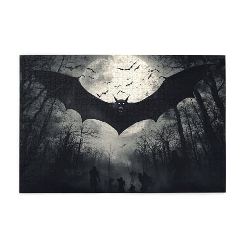 Halloween Fledermäuse Gruseltiere 1000 Teile Puzzle für Erwachsene Holzpuzzles für Erwachsene Geschenke Heimdekoration Halloween Fledermäuse Gruseltiere 1000 Teile Puzzle für Erwachsene Holzpuzzles für Erwachsene Geschenke Heimdekoration von Generisch