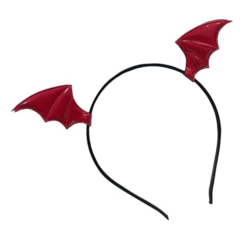 Halloween Stirnband,Halloween Stirnband - Halloween Haarreif | Gruselige dekorative Kopfbedeckung, schwarzer Fledermausflügel-Haarreifen für Halloween-Party von Generisch