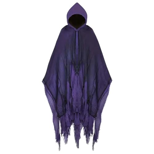 Halloween Geister Kostüm Erwachsene Gruselige Horror Umhang mit Kapuze Geist Cape Outfit Schwarz Kapuzenumhang Sensenmann Cosplay Vintage Halloween-Kostüm für Herren Damen Partner Blau Wein xs xxxl Halloween Geister Kostüm Erwachsene Gruselige Horror Umhang mit Kapuze Geist Cape Outfit Schwarz Kapuzenumhang Sensenmann Cosplay Vintage Halloween-Kostüm für Herren Damen Partner Blau Wein xs xxxl von Generisch