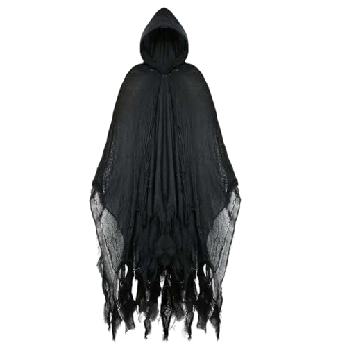 Halloween Geister Kostüm Erwachsene Rot Gruselige Horror Umhang mit Kapuze Geist Cape Outfit Schwarz Kapuzenumhang Sensenmann Cosplay Vintage Halloween-Kostüm für Herren Damen Partner xxl 124 130 Halloween Geister Kostüm Erwachsene Rot Gruselige Horror Umhang mit Kapuze Geist Cape Outfit Schwarz Kapuzenumhang Sensenmann Cosplay Vintage Halloween-Kostüm für Herren Damen Partner xxl 124 130 von Generisch