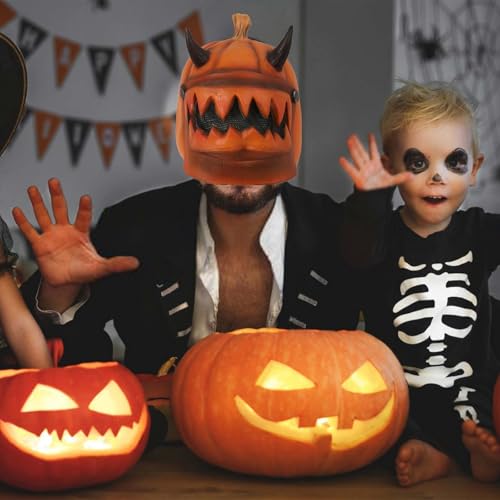 Halloween-Gesichts-Cosplay-Werkzeuge für Party, Karneval, Kopfbedeckung, Halloween-Dekorationen für Erwachsene (braun, 4,25 x 18 cm) von Generisch