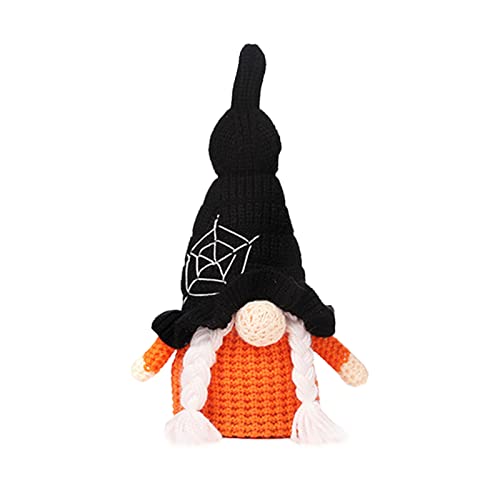 Halloween Gesichtslose Puppe Tischdekoration GNOME Plüschtier Wäscheklammer Plüschtier (Black, One Size) von Generisch