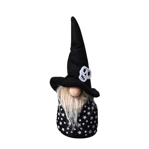 Halloween Gesichtslosen Puppe Kreative Zwerg Ornament Home Store Fenster Dekoration Sammlerpupe (Black, One Size) von Generisch