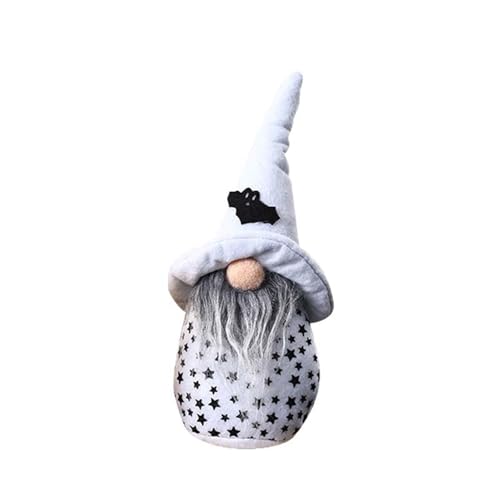 Halloween Gesichtslosen Puppe Kreative Zwerg Ornament Home Store Fenster Dekoration Sammlerpupe (White, One Size) von Generisch