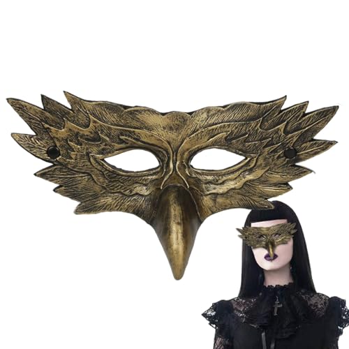 Halloween-Gesichtsmaske, Leder-Halbgesichtsmaske, kreative Adler-Maske, Cosplay-Halloween-Maske, Kostümparty, Adler-Kostüm-Zubehör, einzigartige Halloween-Maske, Maskerade-Party Halloween-Gesichtsmaske, Leder-Halbgesichtsmaske, kreative Adler-Maske, Cosplay-Halloween-Maske, Kostümparty, Adler-Kostüm-Zubehör, einzigartige Halloween-Maske, Maskerade-Party von Generisch