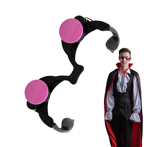 Halloween Glow Glasses - 14.5cm Red Luminous Party Glasses | Light-Up, Funny Horror Props with Seltsame Eyes | Halloween Glasses - Party, Cosplay & Role Play von Generisch