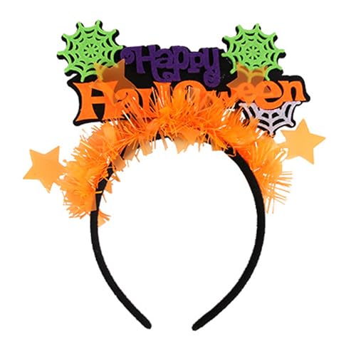 Halloween Haarbänder mit Fluoreszierenden Fledermaus und Kürbiselementen und Leicht für Kostümpartys und Halloween Feiern Aufpeppen Outfits (D, One Size) von Generisch
