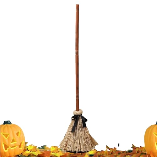 Halloween Hexenbesen - Animierte schwimmende Streichpropie | Spooky Sound Decoration für Zuhause, Hof, Terrasse, Wohnzimmer, Outdoor -Party, Spukhaus, Urlaubsdisplay und lustiges Gruckentrick von Generisch