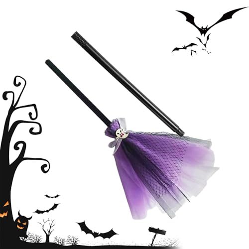 Halloween Hexenbesen Für Kinder | Hexenbesen Kostümzubehör Für Halloween,Partyzubehör Rollenspiel Spielzeug Für Mädchen Kinder Geburtstag Kostümparty Schulfest Gruselhaus Veranstaltungen von Generisch