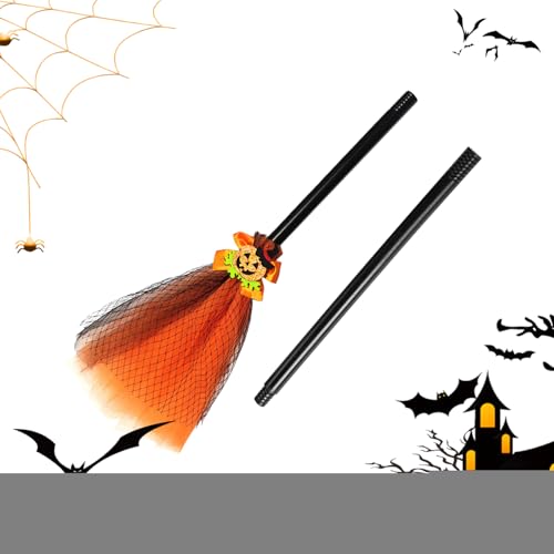 Halloween Hexenbesen Für Kinder - Hexenkostüm Spielzeug Besen für Mädchen | Karnevalszubehör Rollenspiel Spielzeug Für Kindergeburtstage Verkleidung Kindertheater von Generisch