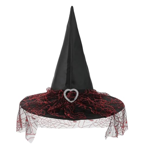 Halloween Hexenhut Kinder, eleganter Witch Hut mit dekorativem Schleier, vielseitiges Hexenkostüm Accessoire für Maskeraden, Kostümpartys und besondere Feiertage, magische Stimmung Halloween Hexenhut Kinder, eleganter Witch Hut mit dekorativem Schleier, vielseitiges Hexenkostüm Accessoire für Maskeraden, Kostümpartys und besondere Feiertage, magische Stimmung von Generisch