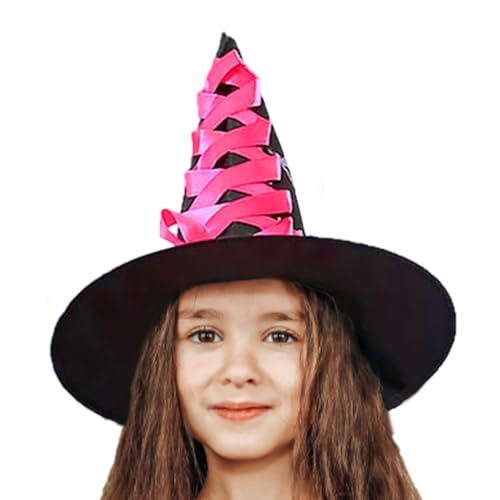 Halloween-Hexenhut für Mädchen, Hexenhut für Kinderkostüm, Zubehör für Kinder von 3–12 Jahren für Halloween, Kostümparty, Themenparty, Rollenspiel! Halloween-Hexenhut für Mädchen, Hexenhut für Kinderkostüm, Zubehör für Kinder von 3–12 Jahren für Halloween, Kostümparty, Themenparty, Rollenspiel! von Generisch