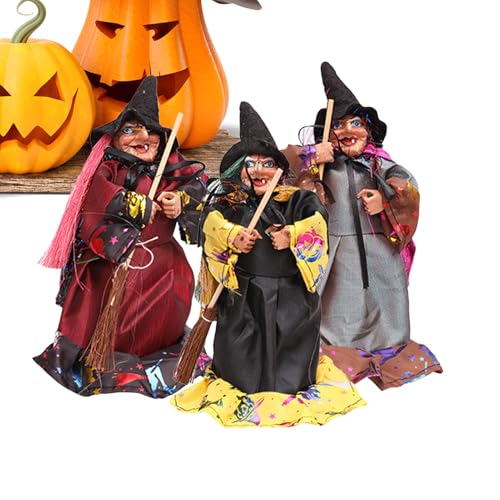 Halloween Hexenpuppe - Figur der Schreibtischpuppe für die Dekoration des Hauses der Stegatata della, Dekoration der Puppe der Hexe | 3x dekorative Puppe der Hexe, Möbelpuppe Strega Möbel Möbelpuppe Halloween Hexenpuppe - Figur der Schreibtischpuppe für die Dekoration des Hauses der Stegatata della, Dekoration der Puppe der Hexe | 3x dekorative Puppe der Hexe, Möbelpuppe Strega Möbel Möbelpuppe von Generisch