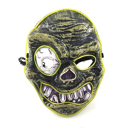 Halloween Karneval Horror Leuchtende Cosplay Maske Eye-Popping Einäugiger Horror Trick Leuchtende Atmosphäre Requisiten El Kaltlicht Maske Horror Kopfbedeckung für Halloween Karneval Kostüm Party Halloween Karneval Horror Leuchtende Cosplay Maske Eye-Popping Einäugiger Horror Trick Leuchtende Atmosphäre Requisiten El Kaltlicht Maske Horror Kopfbedeckung für Halloween Karneval Kostüm Party von Generisch