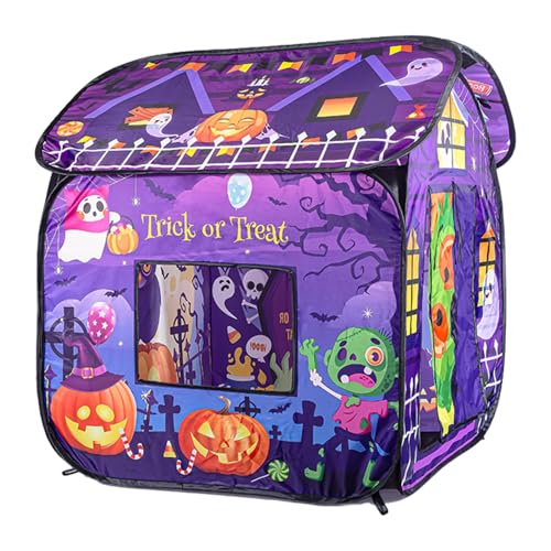 Halloween Kinderzelt Indoor Spielzelt Aus Oxford Stoff 86x86x95cm Atmungsaktives Design Schneller Aufbau Ohne Werkzeuge Für Rollenspiele Geburtstagsparty Gartenaktivitäten Faltbar Tragbar von Generisch