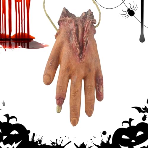 Halloween Körperteile ,Halloween Blutige Körperteile - Zerbrochene gefälschte Körperteile Dekoration - Halloween-Blut-Hand-Wanddekoration, gruselige gefälschte Finger, Augäpfel, Horror, Requisite von Generisch