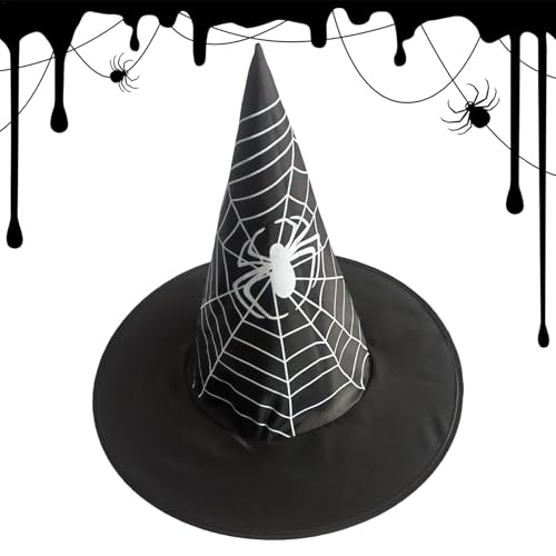 Halloween-Kostüm, Hexenhut, schwarzer Hexenhut, Halloween-Dekorationen, Halloween-Kostüm, Hexenzubehör, Kappen, ausgefallene für Halloween-Party, Hofdekoration Halloween-Kostüm, Hexenhut, schwarzer Hexenhut, Halloween-Dekorationen, Halloween-Kostüm, Hexenzubehör, Kappen, ausgefallene für Halloween-Party, Hofdekoration von Generisch