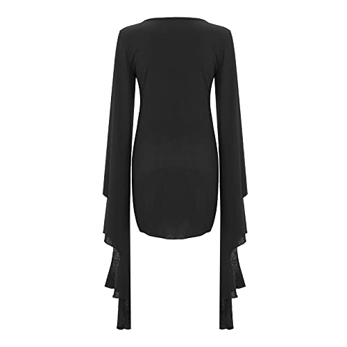 Halloween Kostüm Damen, Mittelalter Vintage Gothic Kleid, Trompetenärmeln Gebundene Taille Renaissance Party Kleidung für Halloween-Festlich Cosplay Dress Halloween Kostüm Damen, Mittelalter Vintage Gothic Kleid, Trompetenärmeln Gebundene Taille Renaissance Party Kleidung für Halloween-Festlich Cosplay Dress von Generisch