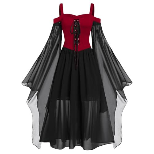 Halloween Kostüm Damen Gothic Kleid Kurz Mittelalter Gebundene Taille Hexenkostüm Vampir Renaissance Korsett Erwachsene Karneval Steampunk Barock,Renais Halloween Kostüm Damen Gothic Kleid Kurz Mittelalter Gebundene Taille Hexenkostüm Vampir Renaissance Korsett Erwachsene Karneval Steampunk Barock,Renais von Generisch