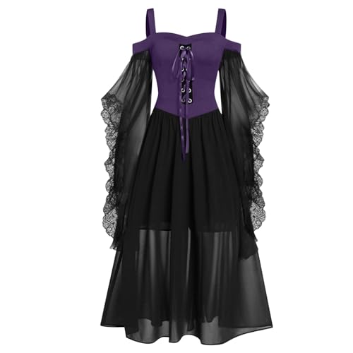 Halloween Kostüm Damen Gothic Kleid Kurz Mittelalter Gebundene Taille Hexenkostüm Vampir Renaissance Korsett Erwachsene Karneval Steampunk Barock für Halloween Halloween Kostüm Damen Gothic Kleid Kurz Mittelalter Gebundene Taille Hexenkostüm Vampir Renaissance Korsett Erwachsene Karneval Steampunk Barock für Halloween von Generisch