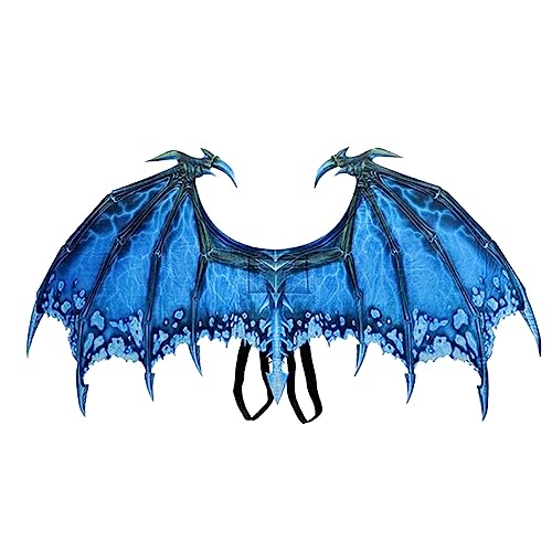 Halloween Kostüm Drachen – Gruseliges Karnevalskostüm für Erwachsene – Party Verkleidung – Atmungsaktives Vliesstoff-Material – Einfach anzulegen – Wiederverwendbar (B) von Generisch