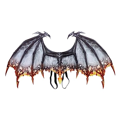 Halloween Kostüm Drachen – Gruseliges Karnevalskostüm für Erwachsene – Party Verkleidung – Atmungsaktives Vliesstoff-Material – Einfach anzulegen – Wiederverwendbar (C) von Generisch