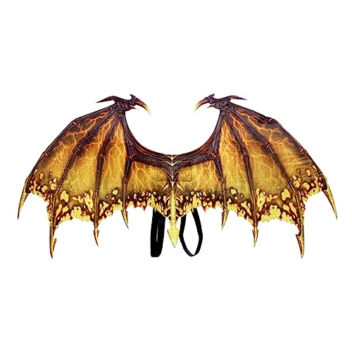 Halloween Kostüm Drachen – Gruseliges Karnevalskostüm für Erwachsene – Party Verkleidung – Atmungsaktives Vliesstoff-Material – Einfach anzulegen – Wiederverwendbar (E) von Generisch