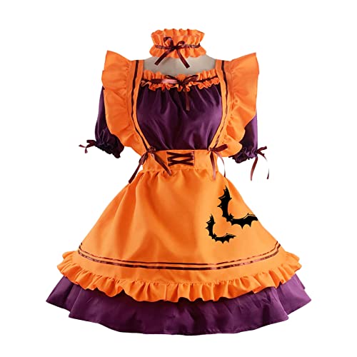 Halloween Kostüm Goth Dress French Maid Cutecore Clothing Black Nonnenkostüm Damen Anime Cosplay Cute Clothes Dienstmädchen Outfit Gothic Kleidung Helloween Shoujo Das Zimmermädchen Kostüme Kleid von Generisch