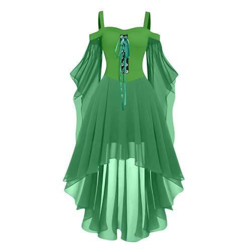 Halloween Kostüm für Schwangere Pirat Maid Karneval Kostüm Vampire Schwarzes Kleid mit Weißem Kragen Blutig Gothic Gespenst Dress Cosplay Blut Vampir Dämon Brautkleid Horror für White Dress XL von Generisch