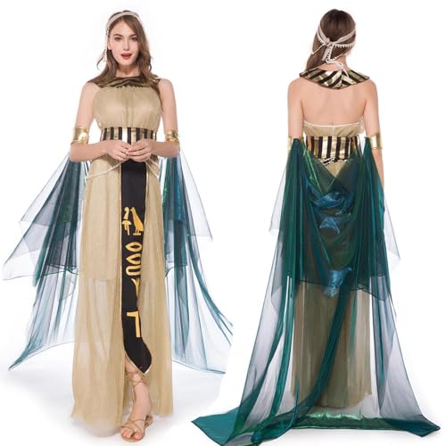 Halloween -Kostüme für Frauen | Ägyptische Königin Kostüm | Halloween Erwachsener Kostüm | Cleopatra -Kostüm für Partys und Veranstaltungen, Kostümkleid, Weltbuchtag, Halloween, Cosplay -Events Halloween -Kostüme für Frauen | Ägyptische Königin Kostüm | Halloween Erwachsener Kostüm | Cleopatra -Kostüm für Partys und Veranstaltungen, Kostümkleid, Weltbuchtag, Halloween, Cosplay -Events von Generisch