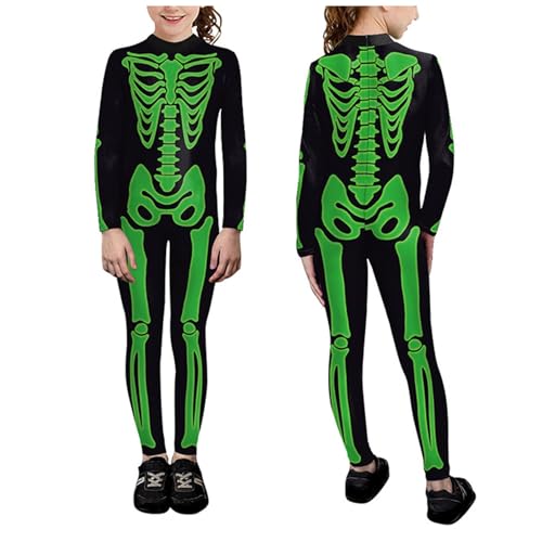 Halloween-Kostüme für Kinder, lässig, bedruckt, Cosplay-Kostüme mit Strumpfhosen, Grün, Größe S Halloween-Kostüme für Kinder, lässig, bedruckt, Cosplay-Kostüme mit Strumpfhosen, Grün, Größe S von Generisch