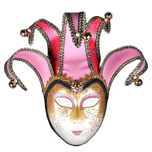 Halloween-Maske, goldfarben, pastellfarben, bemalt, Phantom mit Glocke, Vollgesicht, Halloween-Maske, Party-Requisiten, Anime (B006-1b) von Generisch