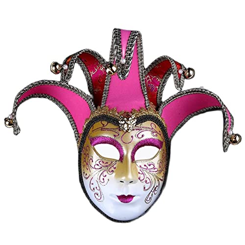 Halloween-Maske, goldfarben, pastellfarben, bemalt, Phantom mit Glocke, Vollgesicht, Halloween-Maske, Party-Requisiten, Anime (B006-1d) von Generisch
