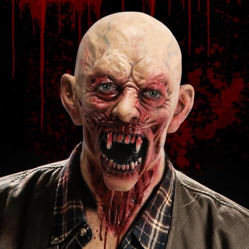Halloween Maske, strapazierfähiges Latexkostüm, Horror Ghost Festival Gruselige TotenschäDel Maske, Carnival Cosplay Props für Männer Und Frauen von Generisch